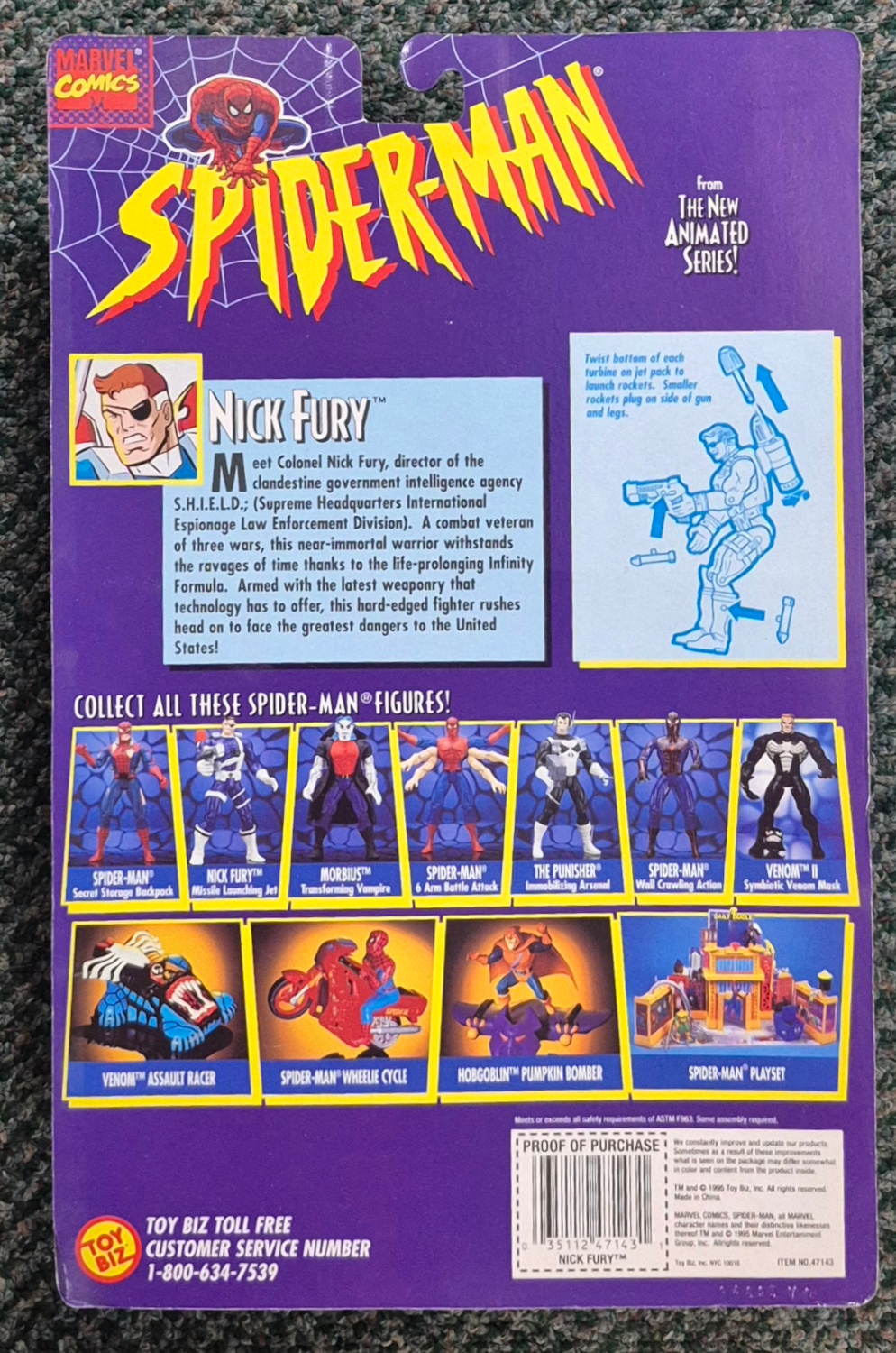 toy-biz-spider-man-the-new-animated-series-nick-fury-2 MOC Toy Biz Spider-Man The New Animated Series Nick Fury Action Figure: Mint on Card 2